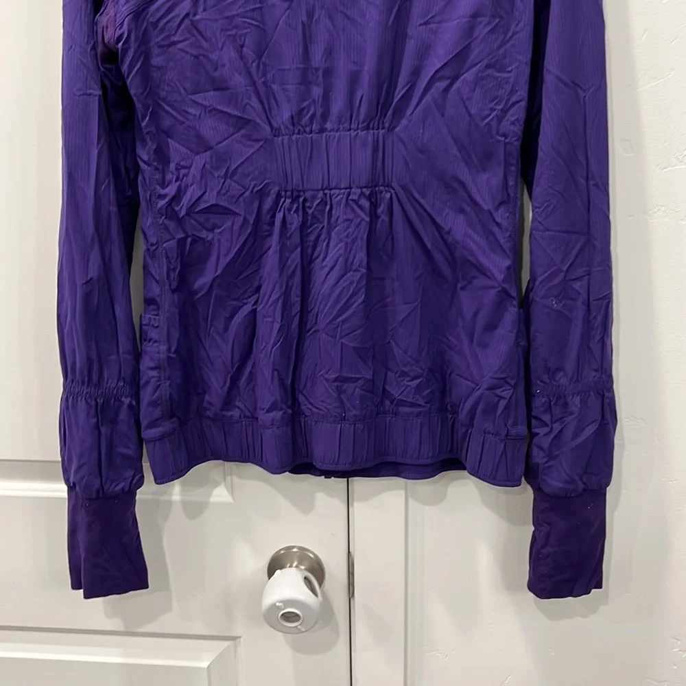 LULULEMON Women's Off To Class Ruched Jacket Size 8 In Purple - Picture 7 of 7
